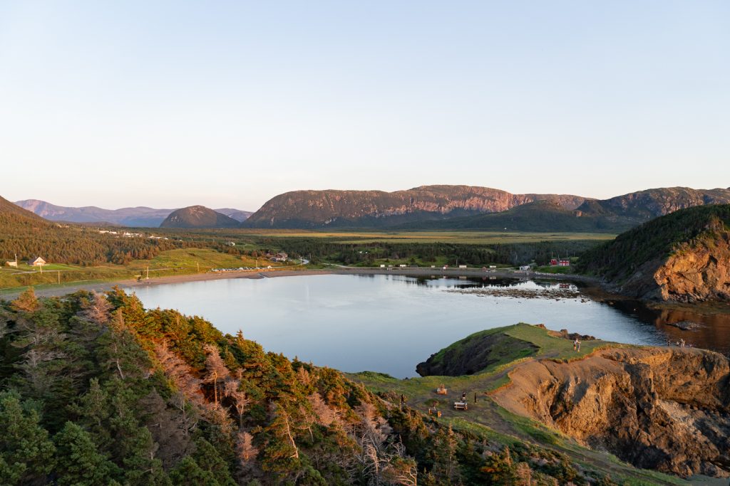 Mountain overlook view of the Bay of Islands